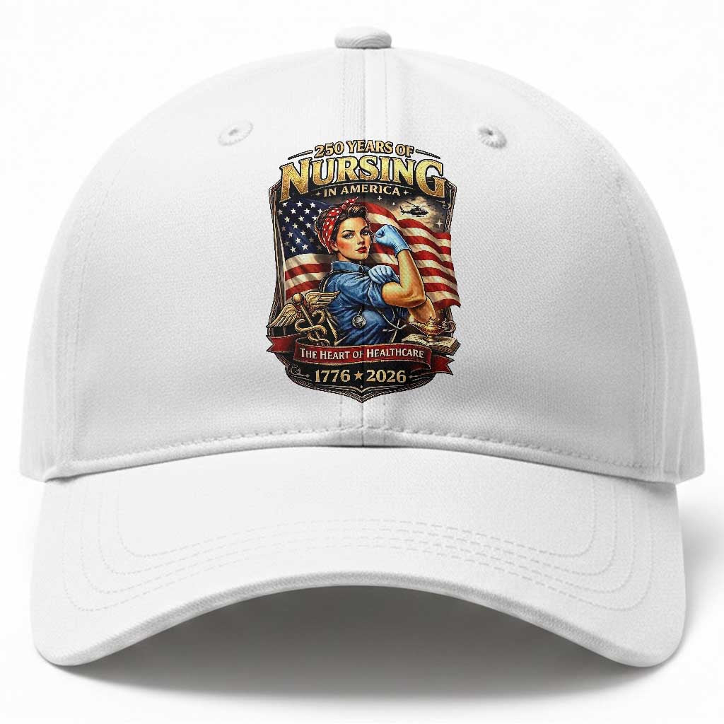 Patriotic Rosie Nurse Feminist Pride Baseball Cap 250 Years Of Nursing TS12 Print Your Wear