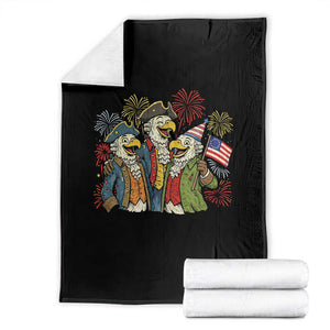 Funny Founding Fathers Eagle Throw Blanket 250th Anniversary America Patriotic Gift TS12 Black Print Your Wear