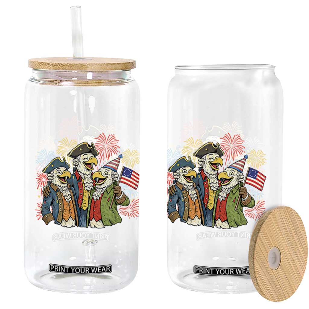Funny Founding Fathers Eagle Glass Can 250th Anniversary America Patriotic Gift TS12 Print Your Wear