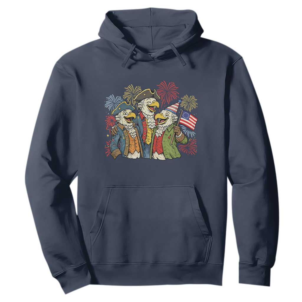 Funny Founding Fathers Eagle Hoodie 250th Anniversary America Patriotic Gift TS12 Navy Print Your Wear