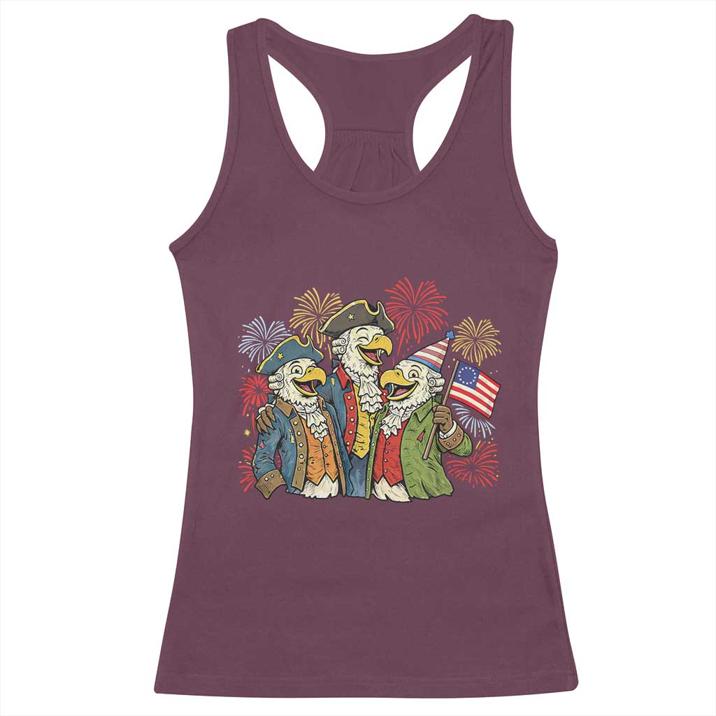 Funny Founding Fathers Eagle Racerback Tank Top 250th Anniversary America Patriotic Gift TS12 Maroon Print Your Wear