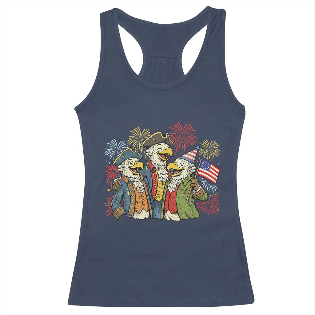 Funny Founding Fathers Eagle Racerback Tank Top 250th Anniversary America Patriotic Gift TS12 Navy Print Your Wear