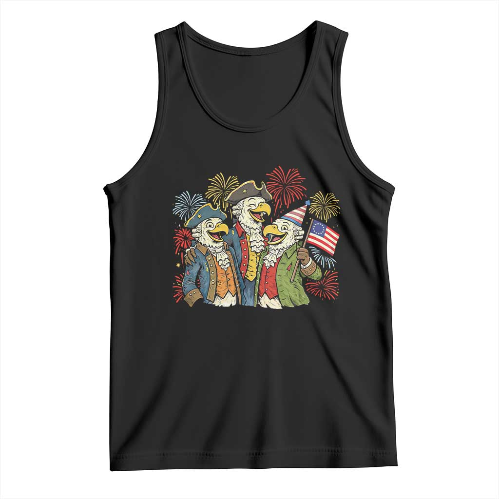 Funny Founding Fathers Eagle Tank Top 250th Anniversary America Patriotic Gift TS12 Black Print Your Wear
