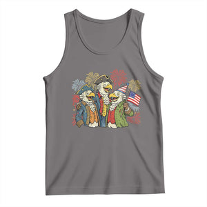 Funny Founding Fathers Eagle Tank Top 250th Anniversary America Patriotic Gift TS12 Deep Heather Print Your Wear