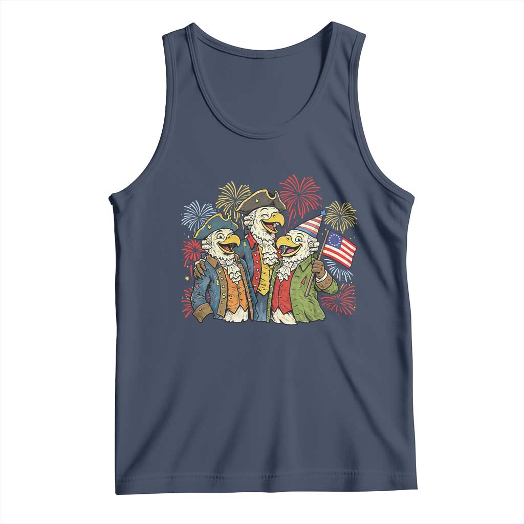 Funny Founding Fathers Eagle Tank Top 250th Anniversary America Patriotic Gift TS12 Navy Print Your Wear