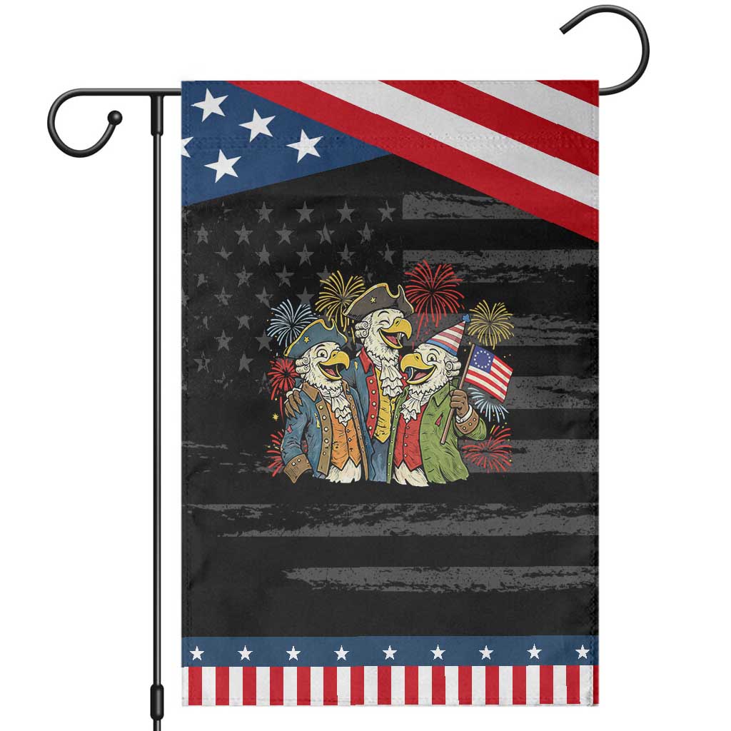 Funny Founding Fathers Eagle Garden Flag 250th Anniversary America Patriotic Gift TS12 Distressed Black Blue Print Your Wear
