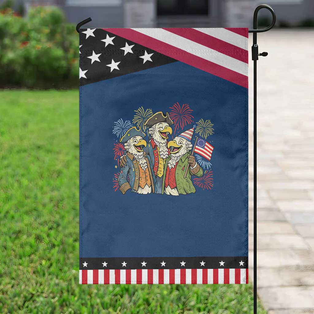Funny Founding Fathers Eagle Garden Flag 250th Anniversary America Patriotic Gift TS12 Classic Blue Black Print Your Wear