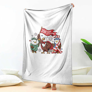 Cute Patriotic Eagle 250 Years Of Freedom Throw Blanket American Pride Gift TS12 Print Your Wear