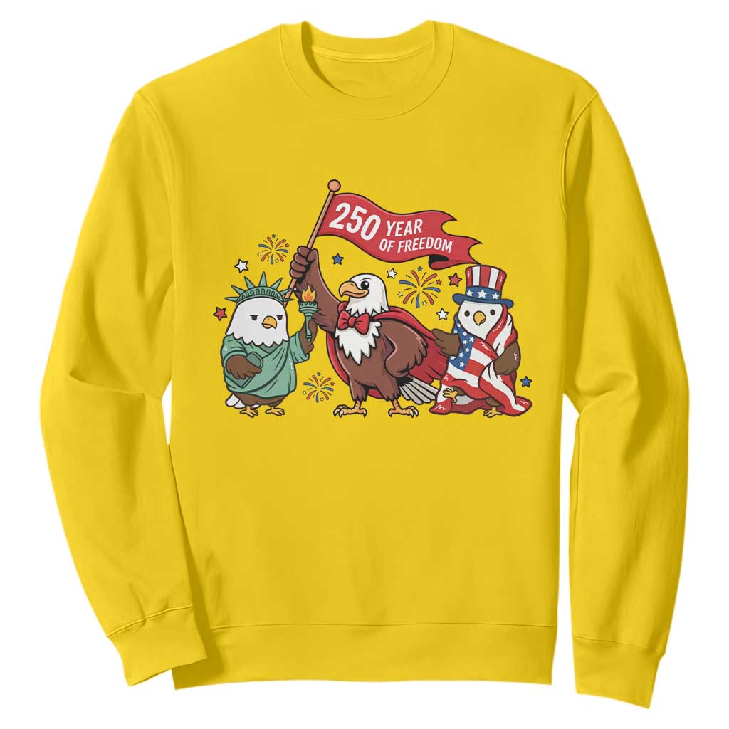 Cute Patriotic Eagle 250 Years Of Freedom Sweatshirt American Pride Gift TS12 Daisy Print Your Wear
