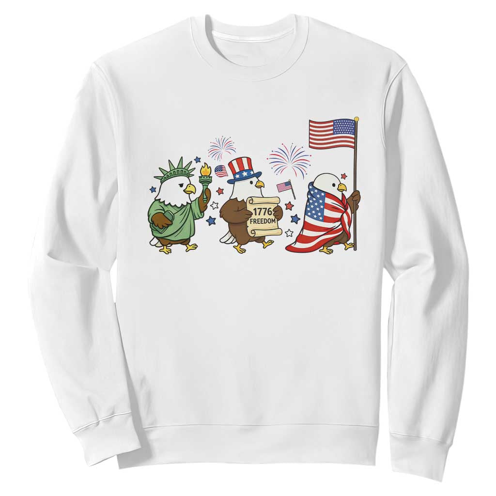 Adorable Patriotic Eagle 250 Years Of Freedom Sweatshirt USA Anniversary Gift TS12 White Print Your Wear