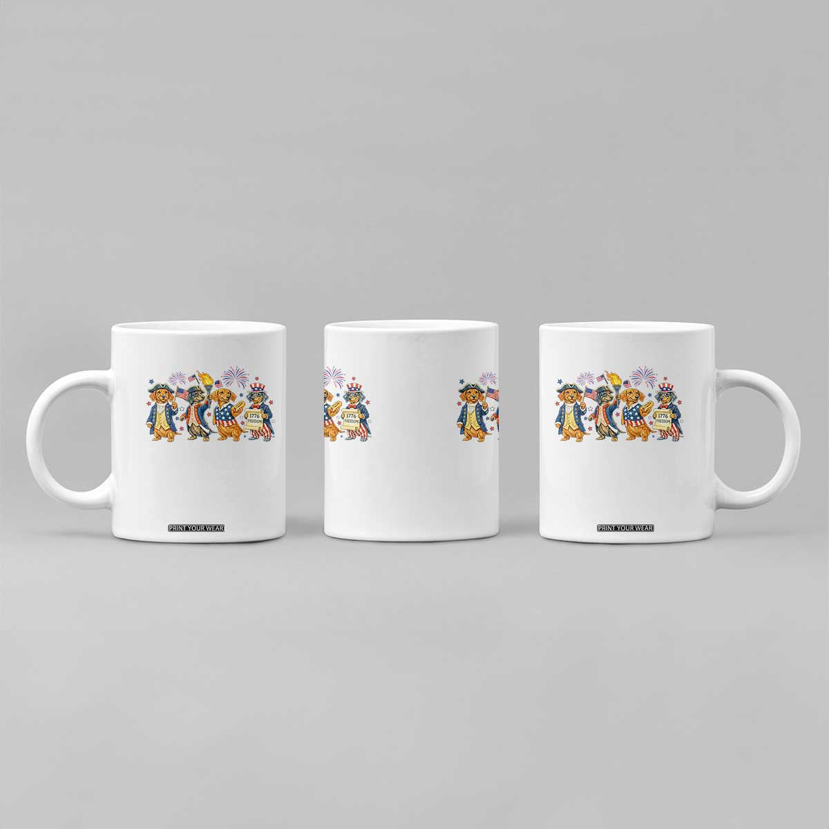 Patriotic Wiener Dog 250th Anniversary Coffee Mug Dachshund Lover Gift TS12 Print Your Wear