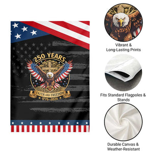 Faith And Freedom 250 Years Garden Flag Patriotic Eagle Cross Gift TS12 Print Your Wear