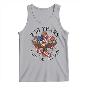 250 Years Faith And Freedom Tank Top Patriotic Christian Eagle TS12 Athletic Heather Print Your Wear