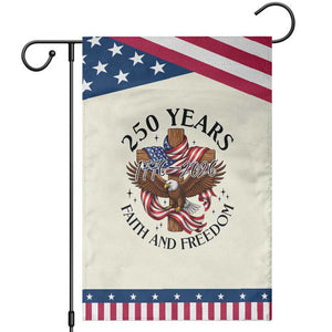 250 Years Faith And Freedom Patriotic Handheld Flag Patriotic Christian Eagle TS12 Distressed 8.2" × 5.5" Beige Blue Print Your Wear