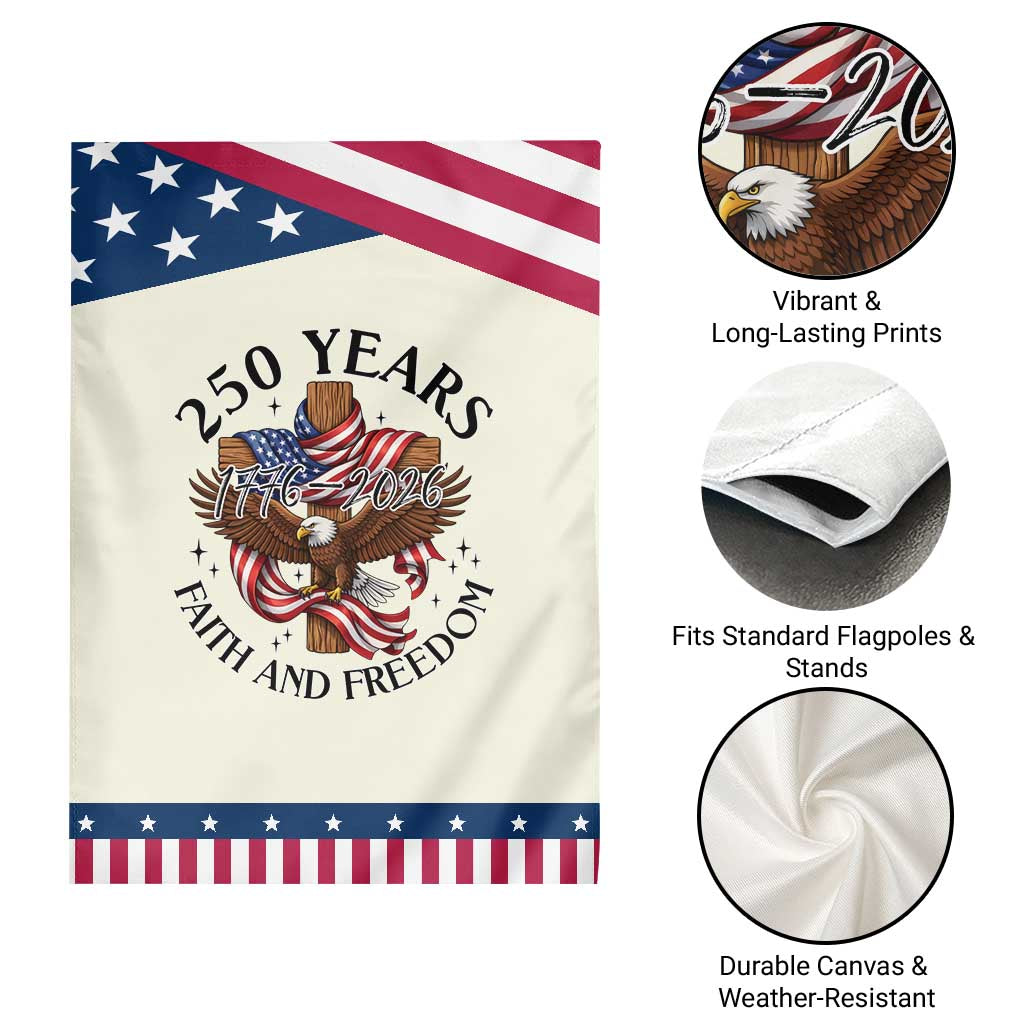 250 Years Faith And Freedom Patriotic Handheld Flag Patriotic Christian Eagle TS12 Print Your Wear