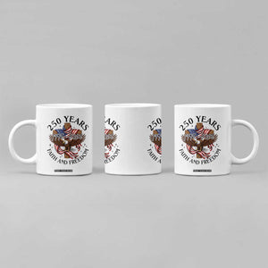 250 Years Faith And Freedom Coffee Mug Patriotic Christian Eagle TS12 Print Your Wear