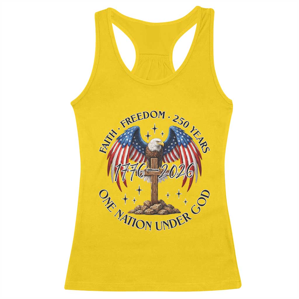 Patriotic Eagle Cross One Nation Under God Racerback Tank Top 250th Anniversary TS12 Daisy Print Your Wear
