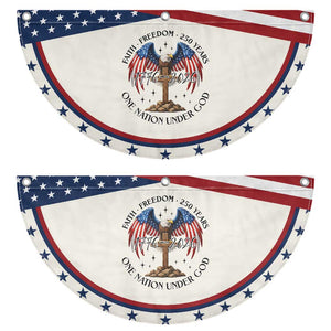 Eagle Cross One Nation Under God Patriotic Fan Flag 250th Anniversary TS12 2pcs pack Classic Beige Print Your Wear