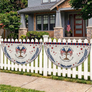 Eagle Cross One Nation Under God Patriotic Fan Flag 250th Anniversary TS12 2pcs pack Laurel Beige Print Your Wear