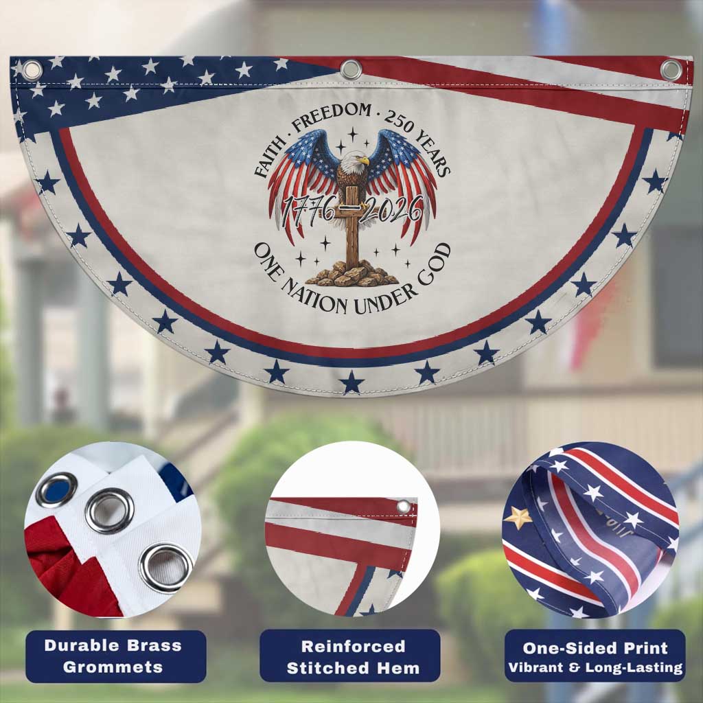 Eagle Cross One Nation Under God Patriotic Fan Flag 250th Anniversary TS12 Print Your Wear