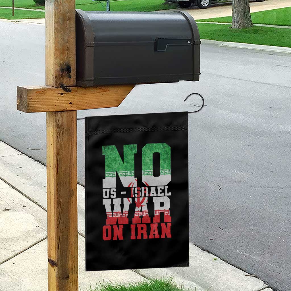 No Us Israel War On Iran Garden Flag Anti War Political Protest Statement TS12 Print Your Wear