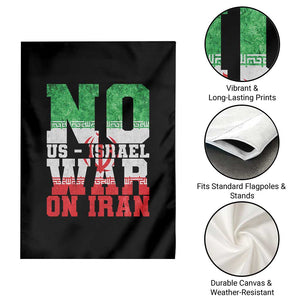 No Us Israel War On Iran Garden Flag Anti War Political Protest Statement TS12 Print Your Wear