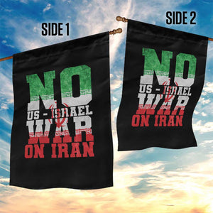 No Us Israel War On Iran Garden Flag Anti War Political Protest Statement TS12 Print Your Wear