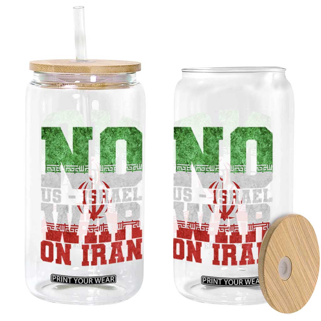No Us Israel War On Iran Glass Can Anti War Political Protest Statement TS12 Print Your Wear