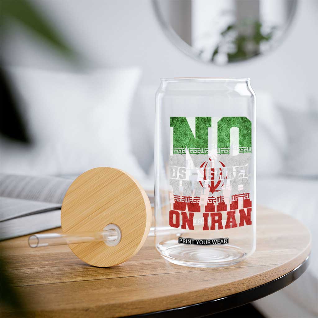 No Us Israel War On Iran Glass Can Anti War Political Protest Statement TS12 Print Your Wear