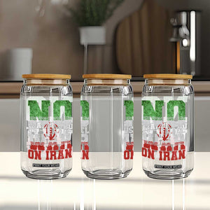 No Us Israel War On Iran Glass Can Anti War Political Protest Statement TS12 Print Your Wear