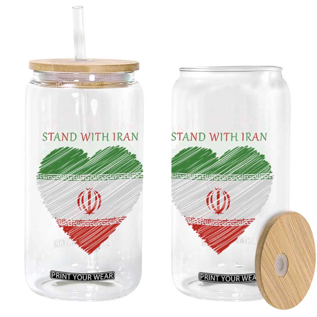 Stand With Iran Glass Can Anti War Political Protest Statement TS12 Print Your Wear
