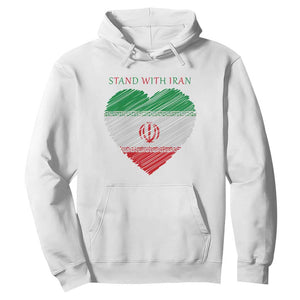 Stand With Iran Hoodie Anti War Political Protest Statement TS12 White Print Your Wear