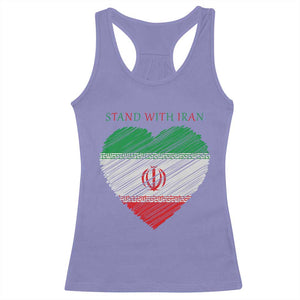 Stand With Iran Racerback Tank Top Anti War Political Protest Statement TS12 Violet Print Your Wear
