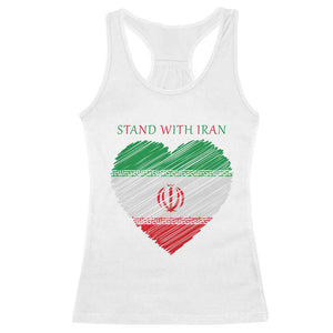 Stand With Iran Racerback Tank Top Anti War Political Protest Statement TS12 White Print Your Wear