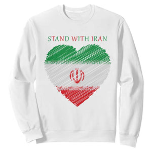 Stand With Iran Sweatshirt Anti War Political Protest Statement TS12 White Print Your Wear