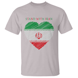 Stand With Iran T Shirt Anti War Political Protest Statement TS12 Ice Gray Print Your Wear