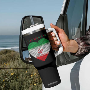 Stand With Iran Tumbler With Handle Anti War Political Protest Statement TS12 Print Your Wear