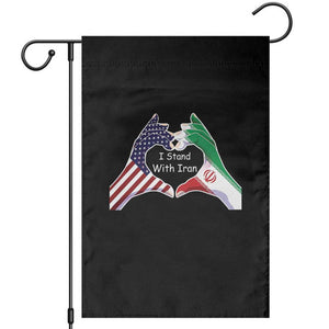 I Stand With Iran Garden Flag Support Iranian People For Peace TS12 Black Print Your Wear