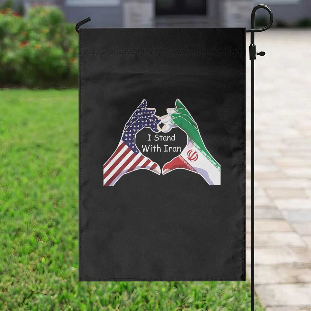 I Stand With Iran Garden Flag Support Iranian People For Peace TS12 Print Your Wear