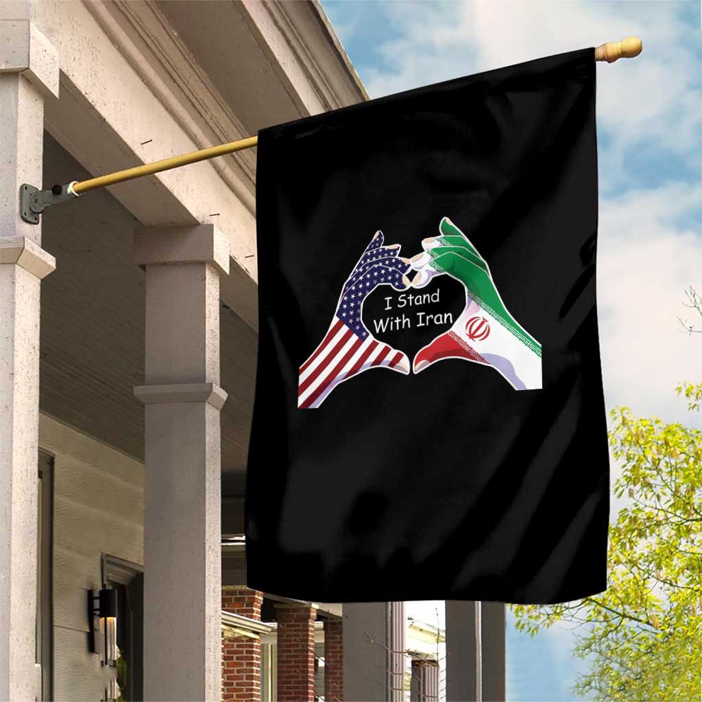 I Stand With Iran Garden Flag Support Iranian People For Peace TS12 Print Your Wear