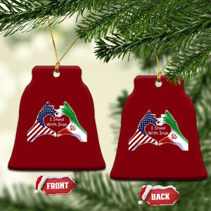 I Stand With Iran Ceramic Ornament Support Iranian People For Peace TS12 Print Your Wear
