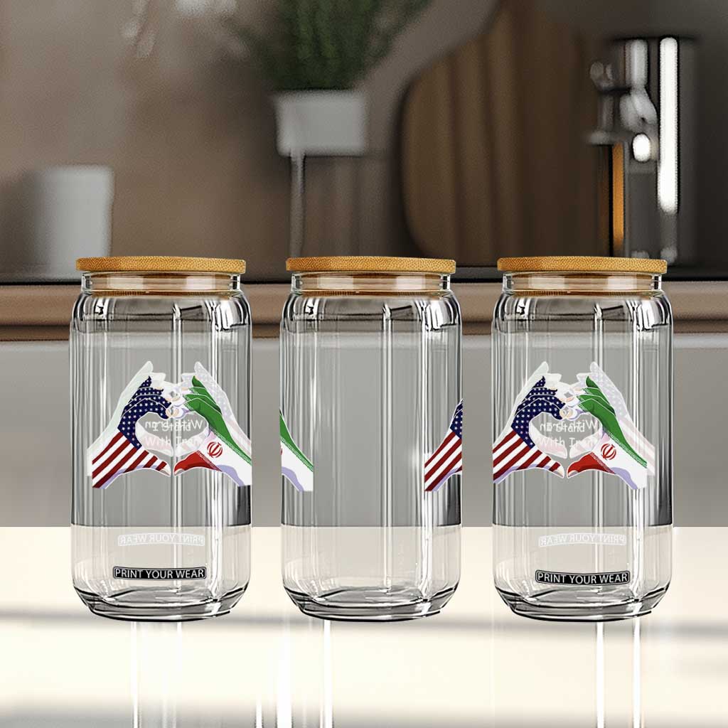 I Stand With Iran Glass Can Support Iranian People For Peace TS12 Print Your Wear