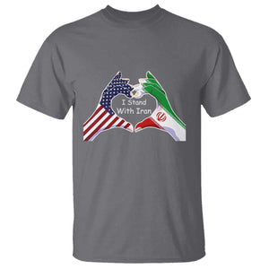 I Stand With Iran T Shirt Support Iranian People For Peace TS12 Charcoal Print Your Wear