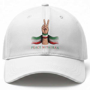 Peace With Iran Baseball Cap Support Iranian People For Peace TS12 Print Your Wear