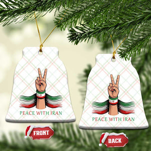 Peace With Iran Ceramic Ornament Support Iranian People For Peace TS12 Print Your Wear