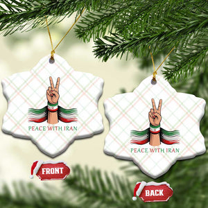 Peace With Iran Ceramic Ornament Support Iranian People For Peace TS12 Print Your Wear