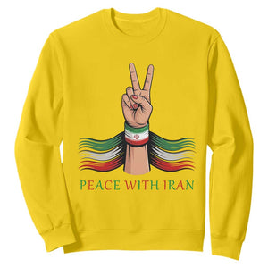 Peace With Iran Sweatshirt Support Iranian People For Peace TS12 Daisy Print Your Wear