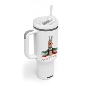 Peace With Iran Tumbler With Handle Support Iranian People For Peace TS12 Print Your Wear