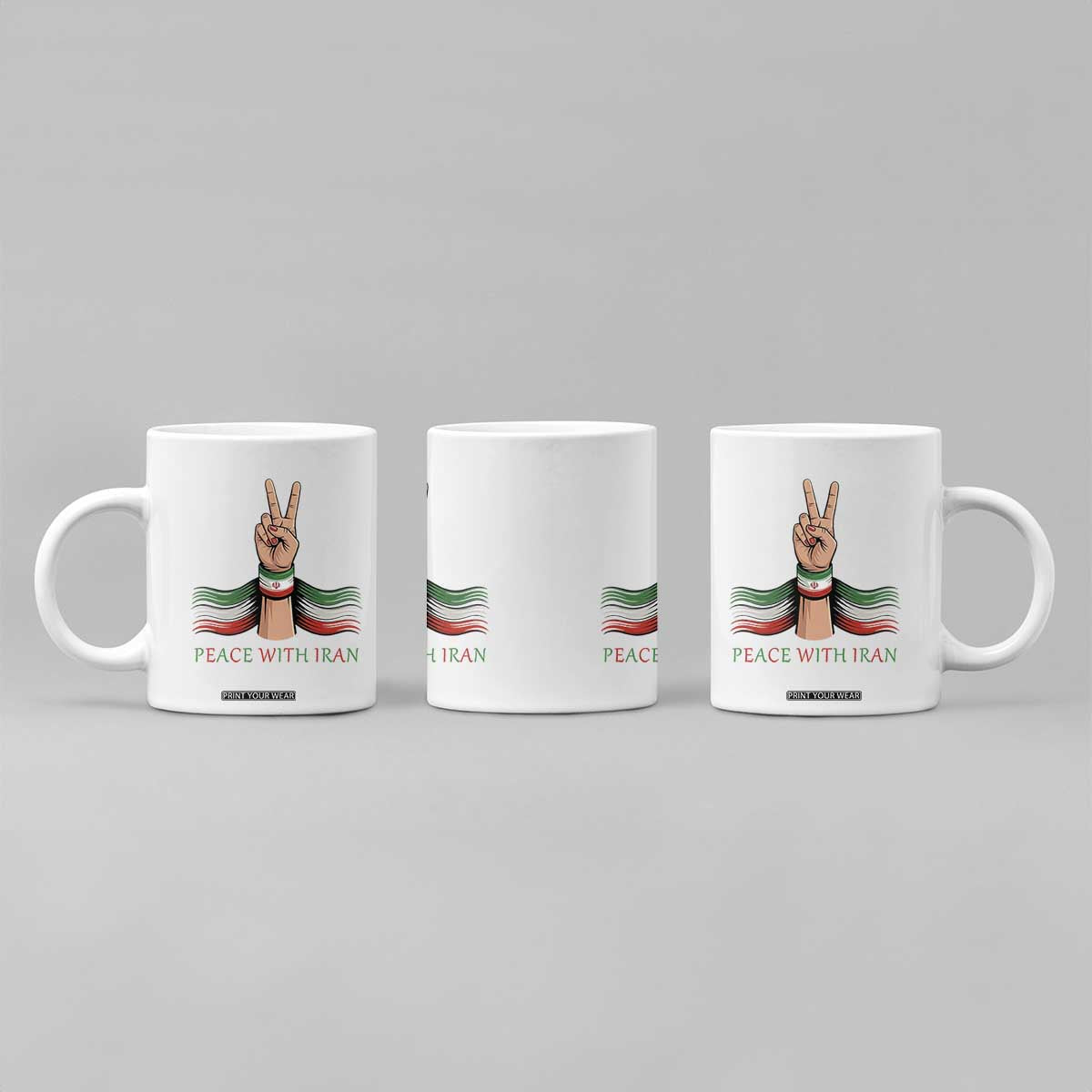 Peace With Iran Coffee Mug Support Iranian People For Peace TS12 Print Your Wear