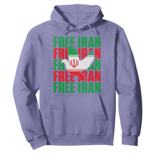 Freedom Dove Flag Hoodie Peaceful Iran Support TS12 Violet Print Your Wear